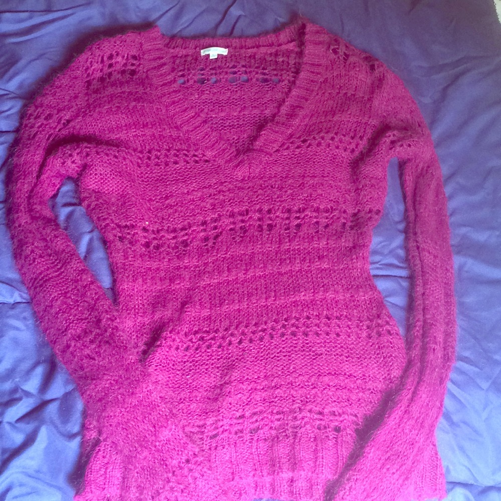 Purple Maurice’s sweater